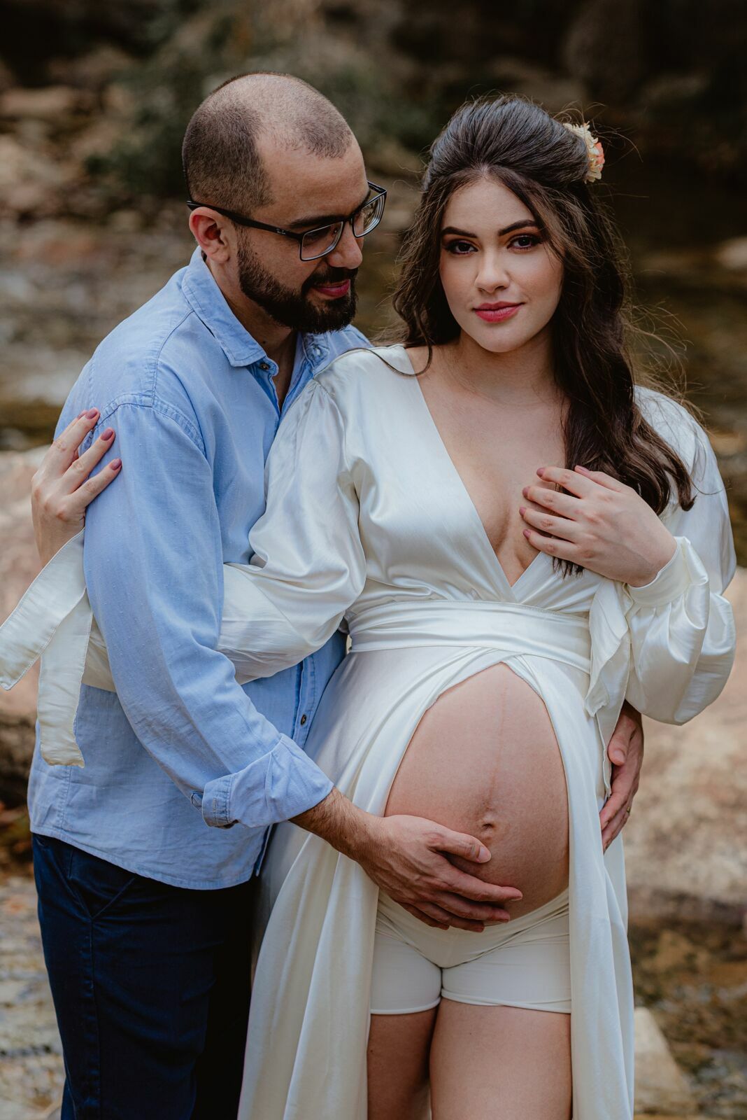 Foto Ensaio Fotográfico de gestante na Cachoeira Usina Velha em Pirenópolis de Goiás - Imagem 21
